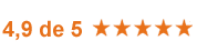 4,9 de 5 estrellas